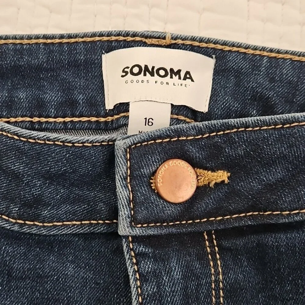 SO Goods for Life Jeans Women's 16 (36x30) NWT Dark Wash Curvy Bootcut High Rise